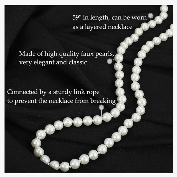 🎄CHRISTMAS GIFTS🎄 NWT-1920’S FAUX PEARL ACCESSORIES SET - Picture 5 of 7